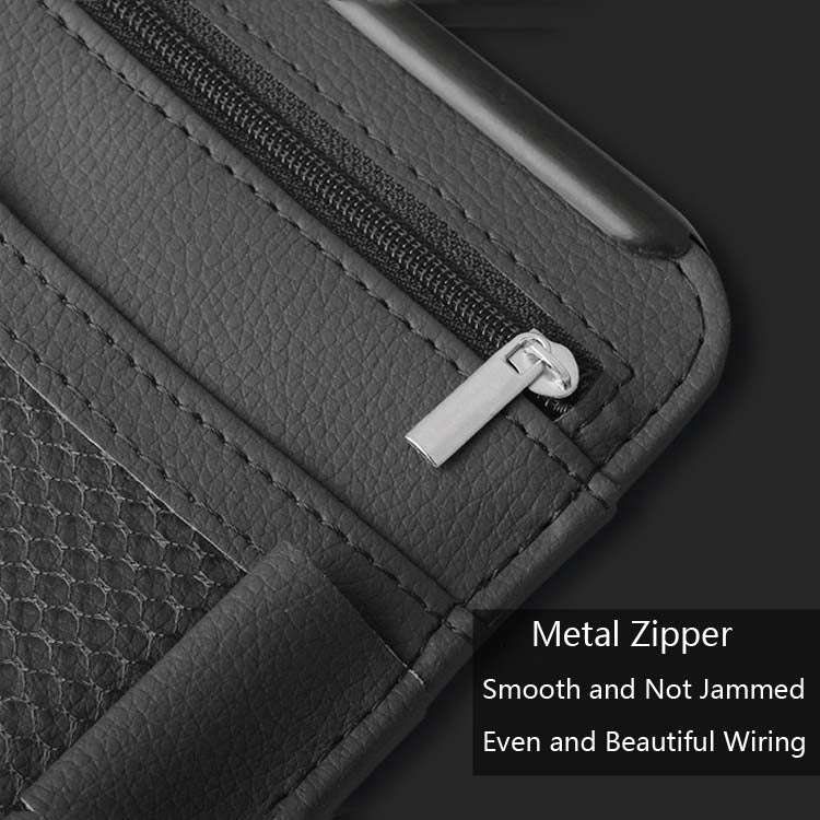 Car Sun Block Glasses Case Document Holder Car Plastic Frame Zipper Type Multi-Function Card Bag ...