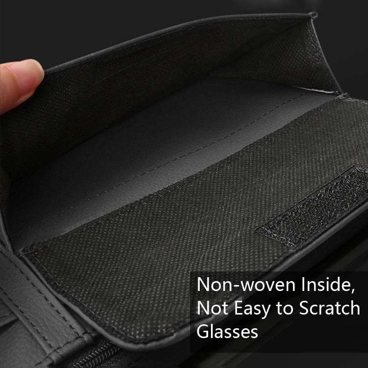 Car Sun Block Glasses Case Document Holder Car Plastic Frame Zipper Type Multi-Function Card Bag ...