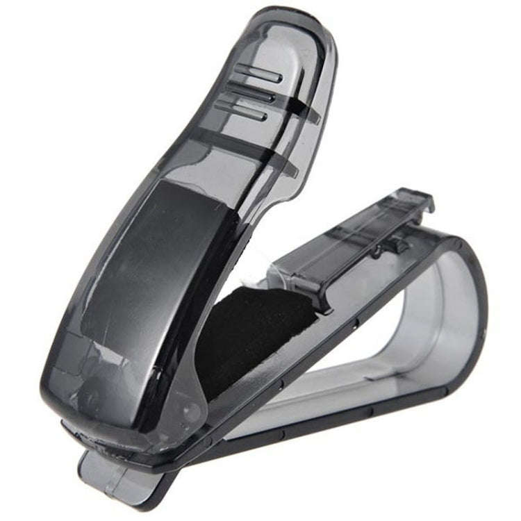 Multi-Function Glasses Case Atuo Car Accessories Sunglasses Holder Auto Fastener Ticket Clip(Blac...