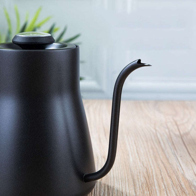 304 Stainless Steel Coffee Hand Pot Wooden Handle Coffee Pot Teflon Long-Mouth Slender Pot, Style...