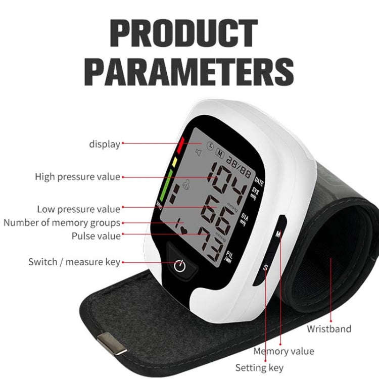 Wrist Type Electronic Blood Pressure Monitor Home Automatic Wrist Type Blood Pressure Measurement...