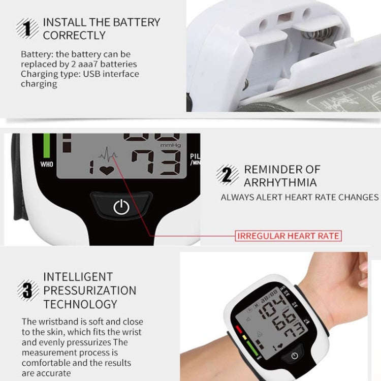 Wrist Type Electronic Blood Pressure Monitor Home Automatic Wrist Type Blood Pressure Measurement...