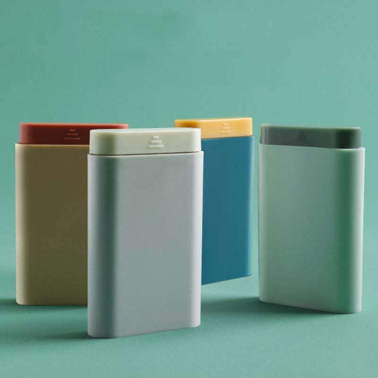 3 PCS Portable Sealed Pill Storage Box Divided Into Compartments Portable Mini Pill Box(Green)