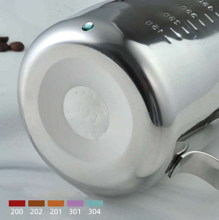 1000ml 304 Stainless Steel Pointed Mouth Etched Cup Graduated Measuring Cup Milk Foam Cup Coffee Pot