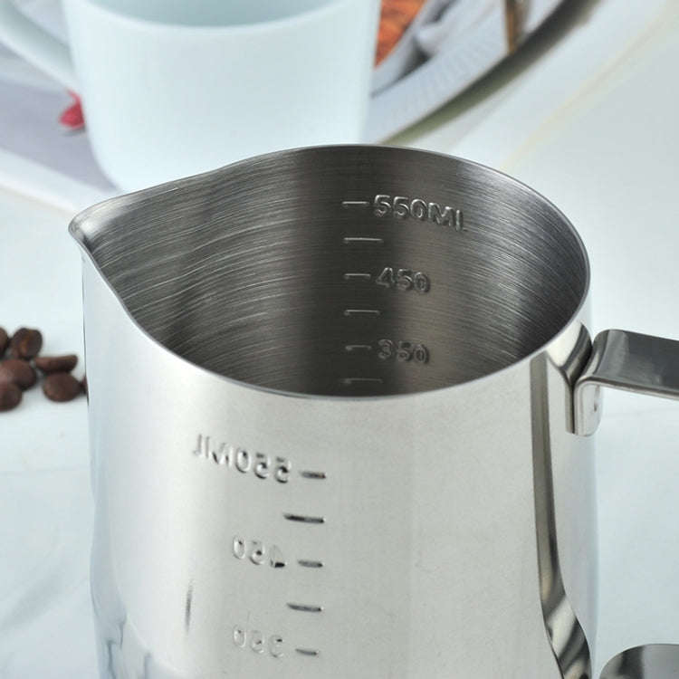 1000ml 304 Stainless Steel Pointed Mouth Etched Cup Graduated Measuring Cup Milk Foam Cup Coffee Pot