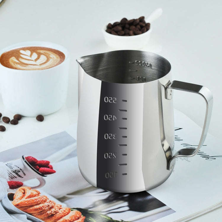 1000ml 304 Stainless Steel Pointed Mouth Etched Cup Graduated Measuring Cup Milk Foam Cup Coffee Pot