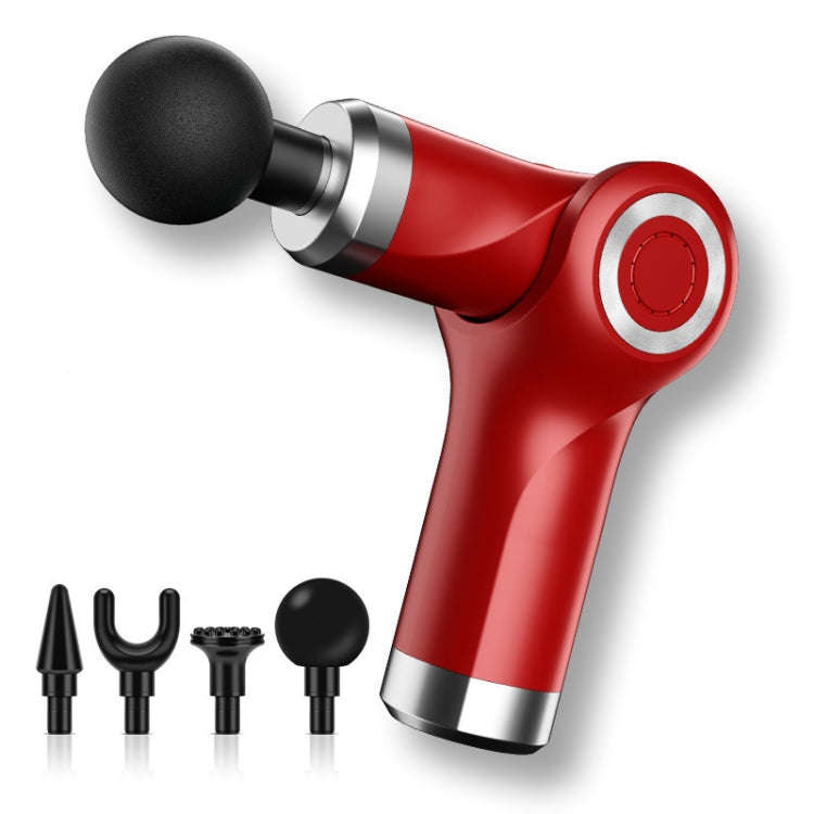 Fascia Gun Pocket Electric Shock Gun  Muscle Massage Gun, Specification: Folding  (Red)