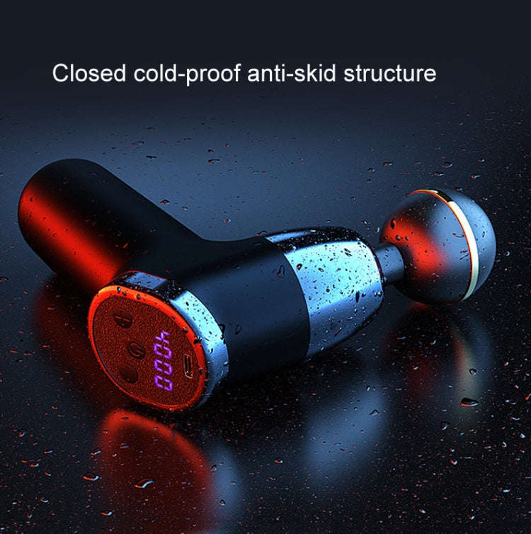 Fascia Gun Pocket Electric Shock Gun  Muscle Massage Gun, Specification: LCD Screen 20-speed (Black)