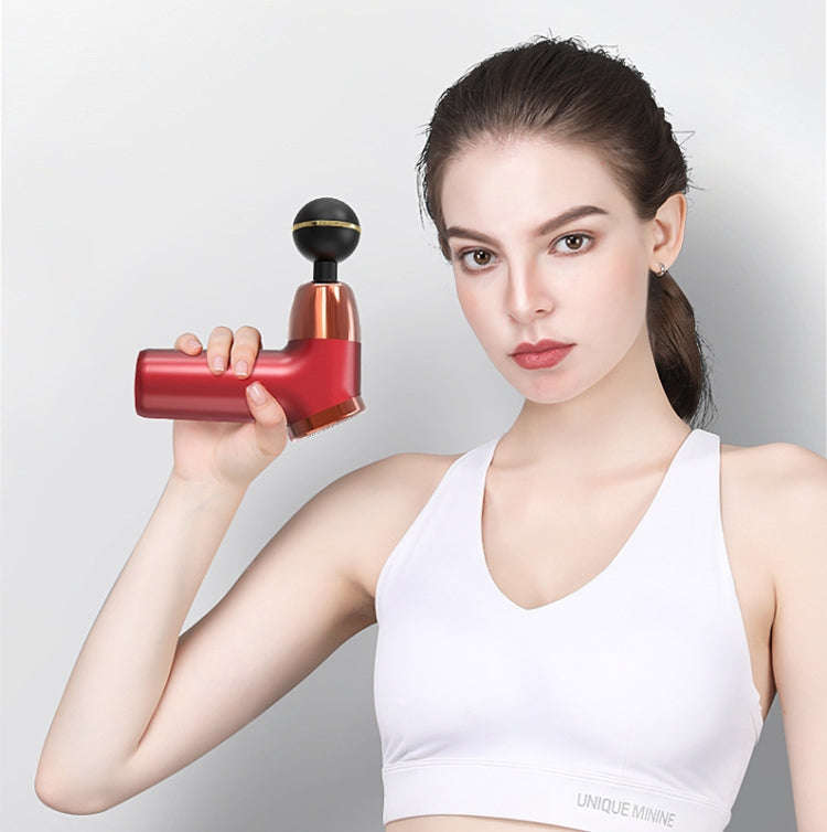 Fascia Gun Pocket Electric Shock Gun  Muscle Massage Gun, Specification: LCD Screen 20-speed (Black)