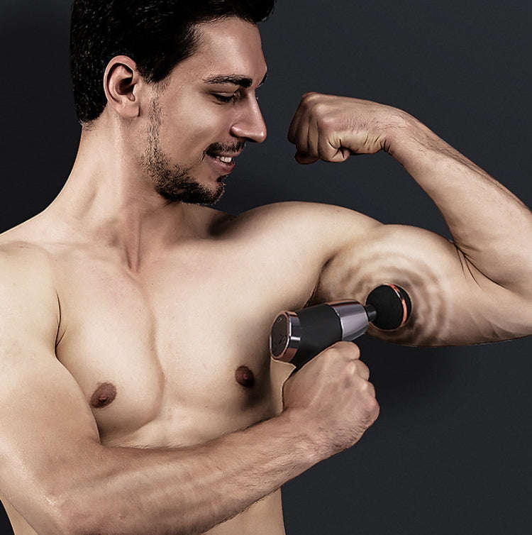 Fascia Gun Pocket Electric Shock Gun  Muscle Massage Gun, Specification: LCD 20-speed (Gray)