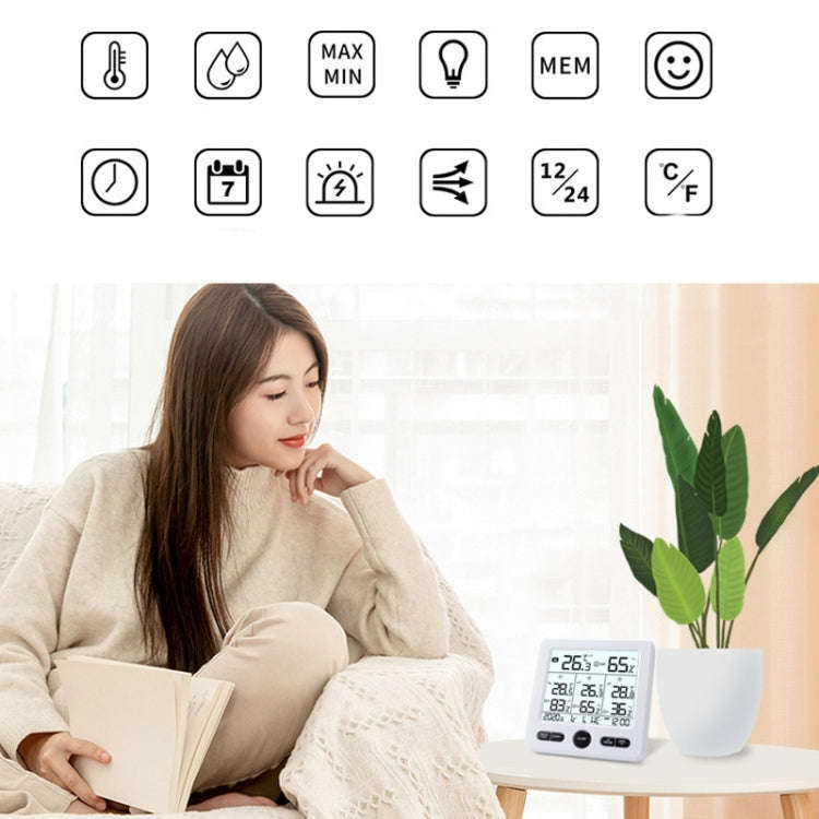 Three Dragged Multi-Function Wireless Thermometer And Hygrometer Indoor And Outdoor High-Precisio...