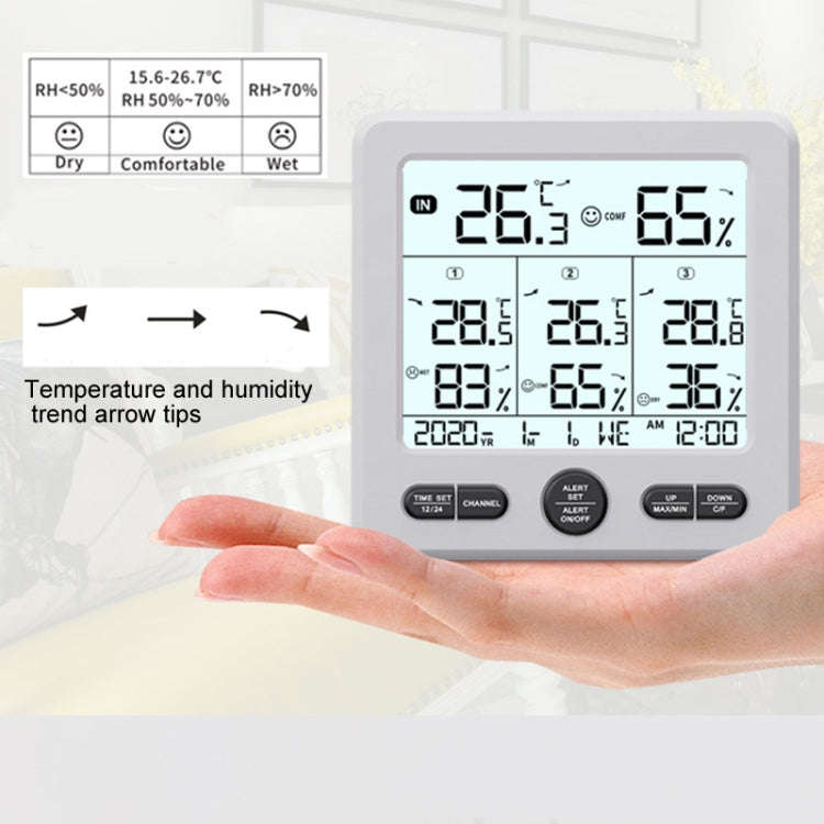 Three Dragged Multi-Function Wireless Thermometer And Hygrometer Indoor And Outdoor High-Precisio...