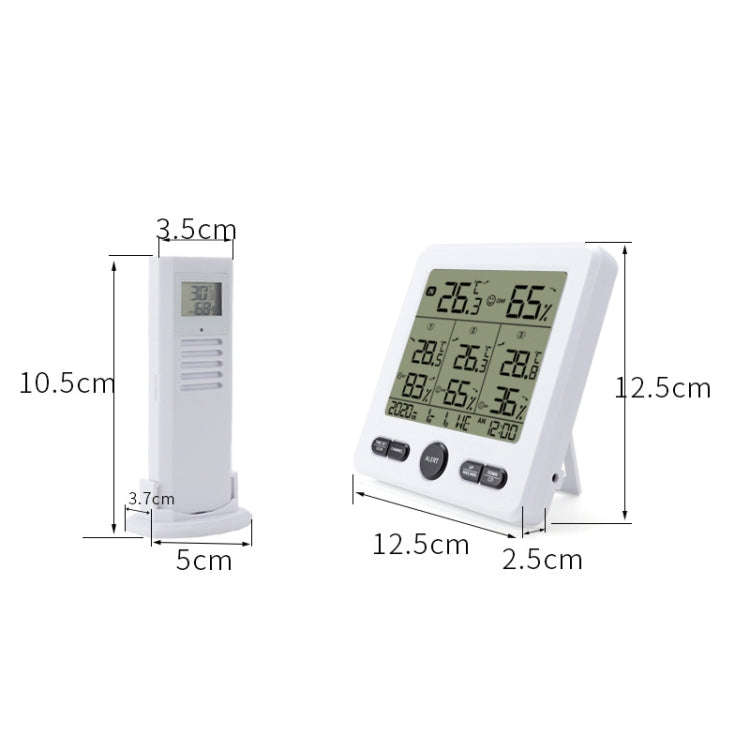 Three Dragged Multi-Function Wireless Thermometer And Hygrometer Indoor And Outdoor High-Precisio...