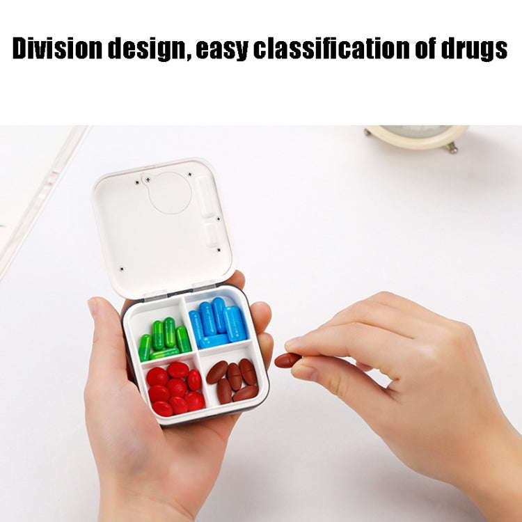 Electronic Smart Timing Medicine Box Portable Medicine Dispensing Storage Box(Gray)