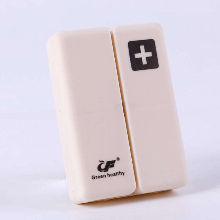 Folding Portable Sealed and Dispensing Small Pill Box(White)
