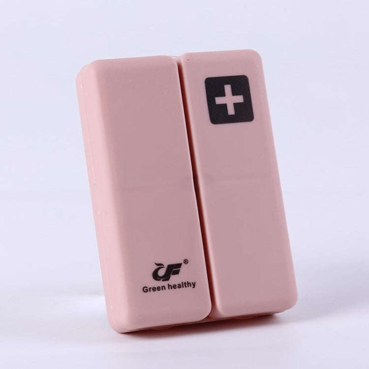 Folding Portable Sealed and Dispensing Small Pill Box(Pink)