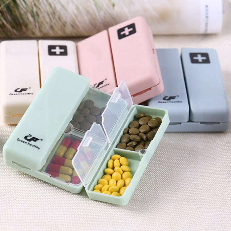 Folding Portable Sealed and Dispensing Small Pill Box(Pink)