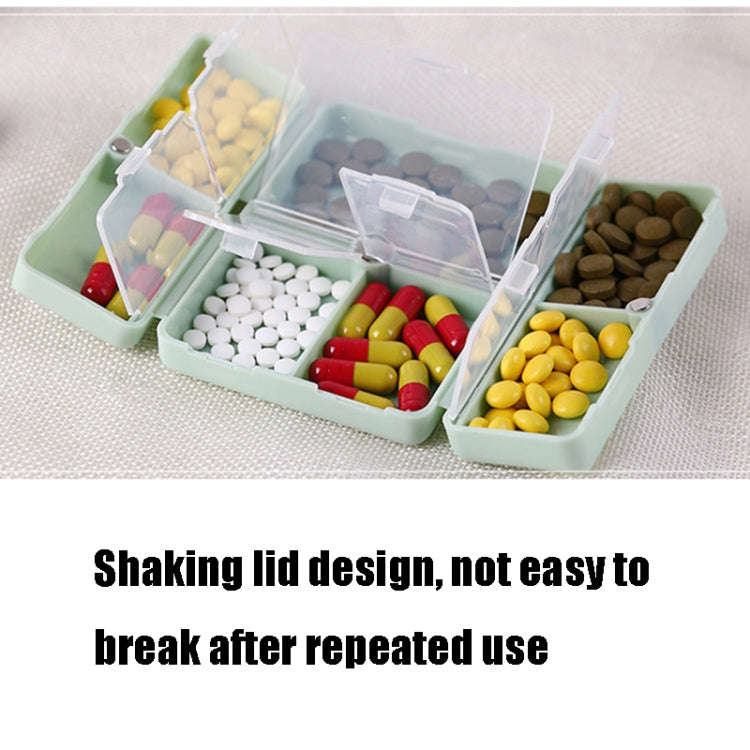 Folding Portable Sealed and Dispensing Small Pill Box(Pink)