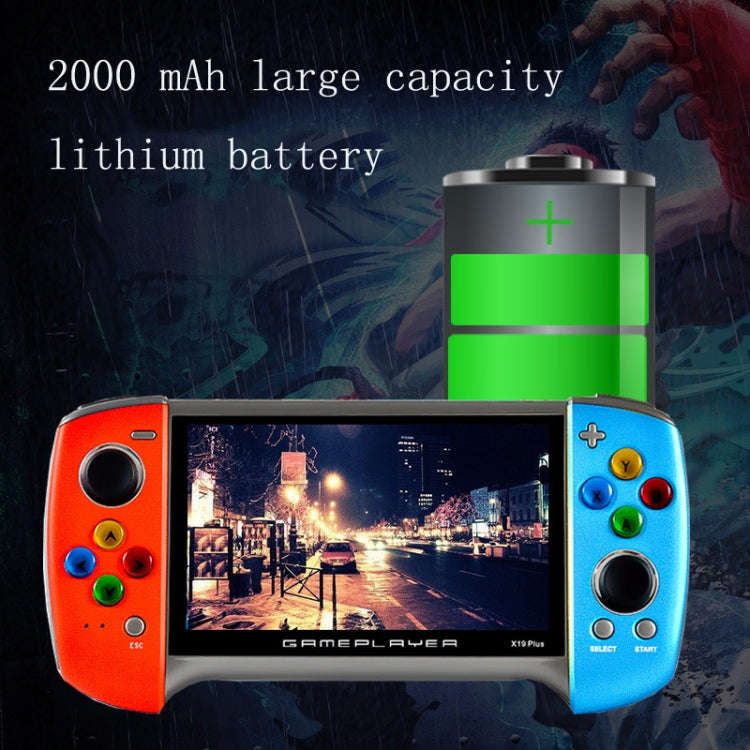 X19 Plus 5.1 inch Screen Handheld Game Console 8G Memory Support TF Card Expansion & AV Output(Re...