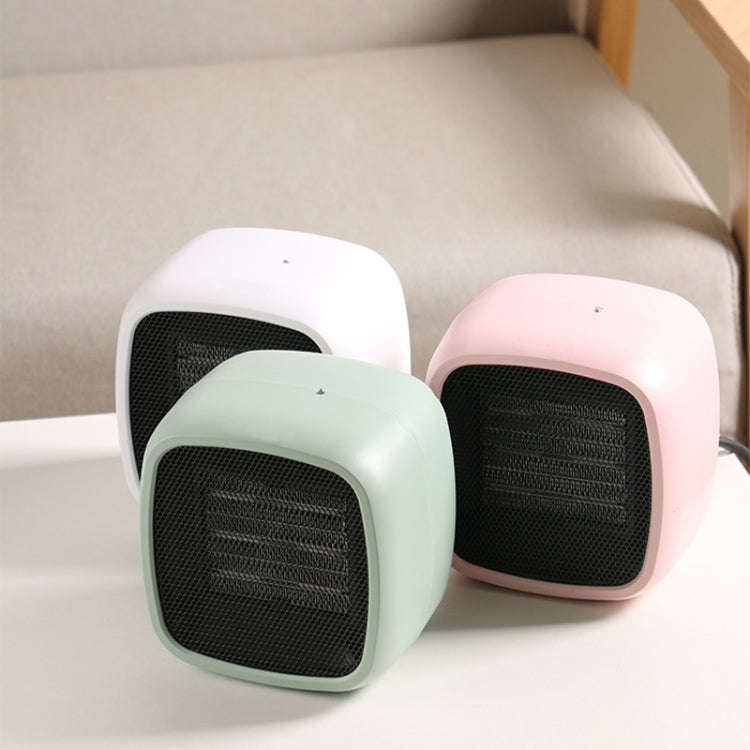 Home Desktop Mini Portable PTC Dumping Power-off Heater, Specification:EU Plug(Green)