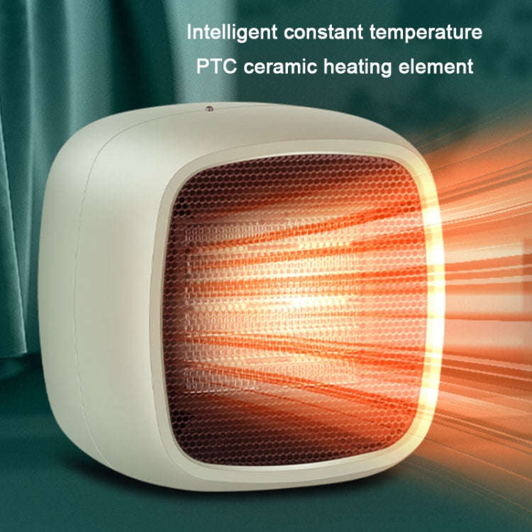 Home Desktop Mini Portable PTC Dumping Power-off Heater, Specification:EU Plug(Green)