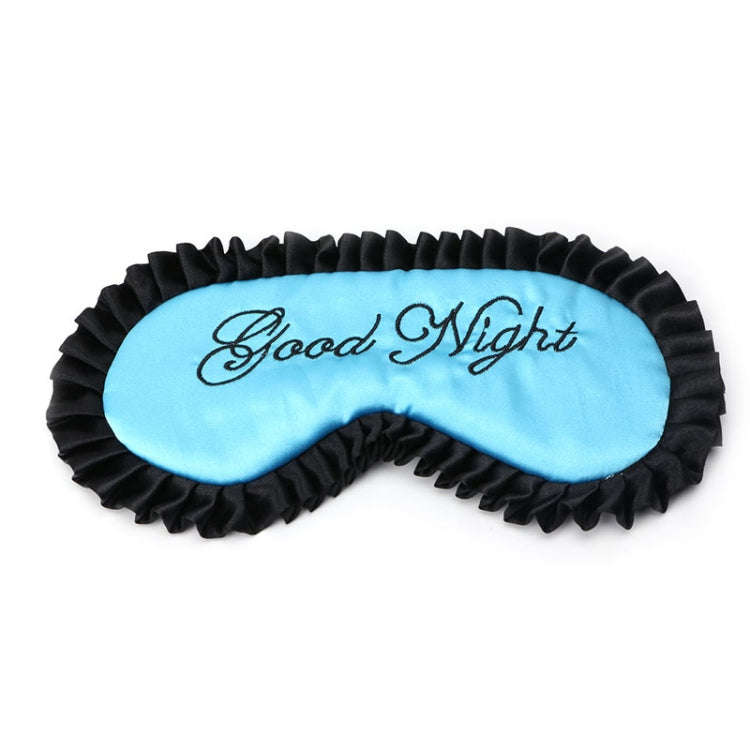 Comfortable Imitation Silk Satin Personalized Travel Sleep Mask Eye Cover(Blue)