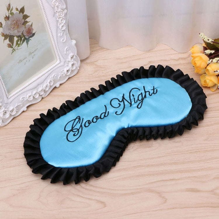 Comfortable Imitation Silk Satin Personalized Travel Sleep Mask Eye Cover(Blue)