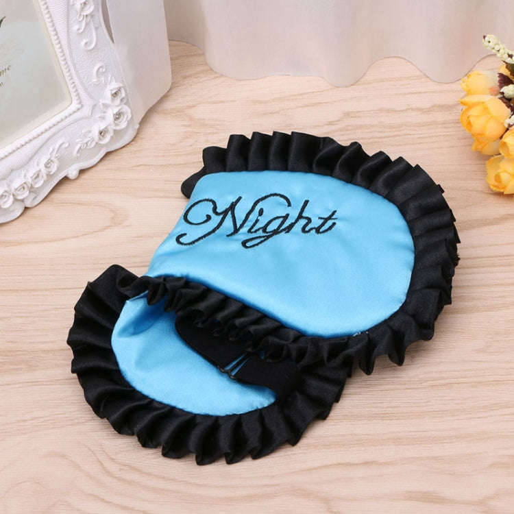 Comfortable Imitation Silk Satin Personalized Travel Sleep Mask Eye Cover(Blue)