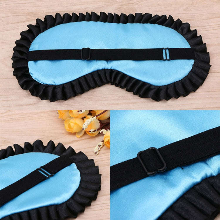 Comfortable Imitation Silk Satin Personalized Travel Sleep Mask Eye Cover(Blue)