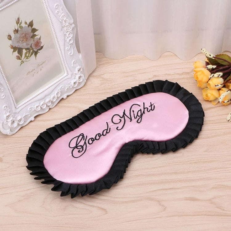 Comfortable Imitation Silk Satin Personalized Travel Sleep Mask Eye Cover(Pink)