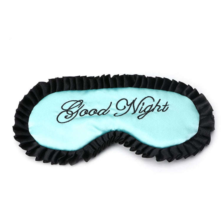 Comfortable Imitation Silk Satin Personalized Travel Sleep Mask Eye Cover(Green)