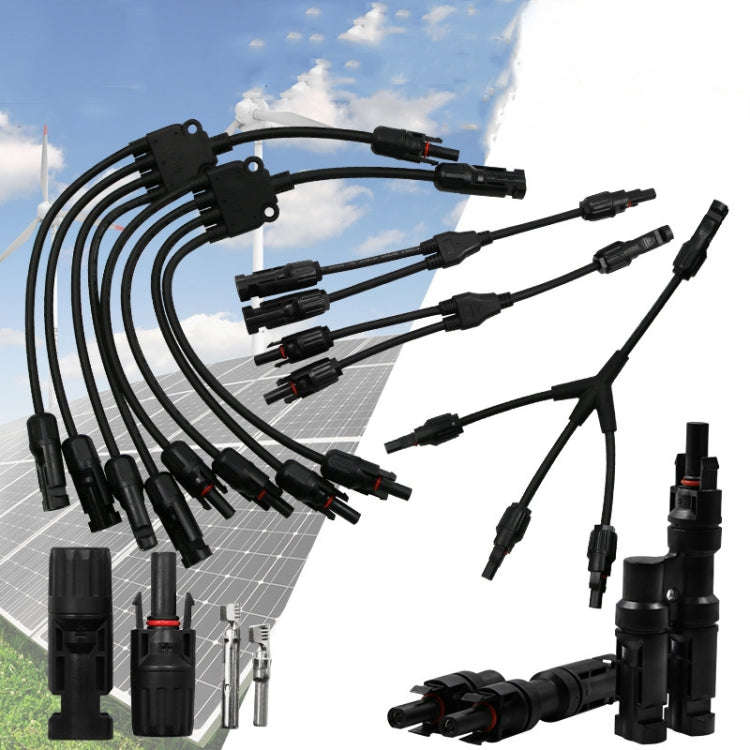 10 Sets MC4 4 in 1 MC4 Photovoltaic Connector Solar Branch Connector Solar Panel Male And Female ...