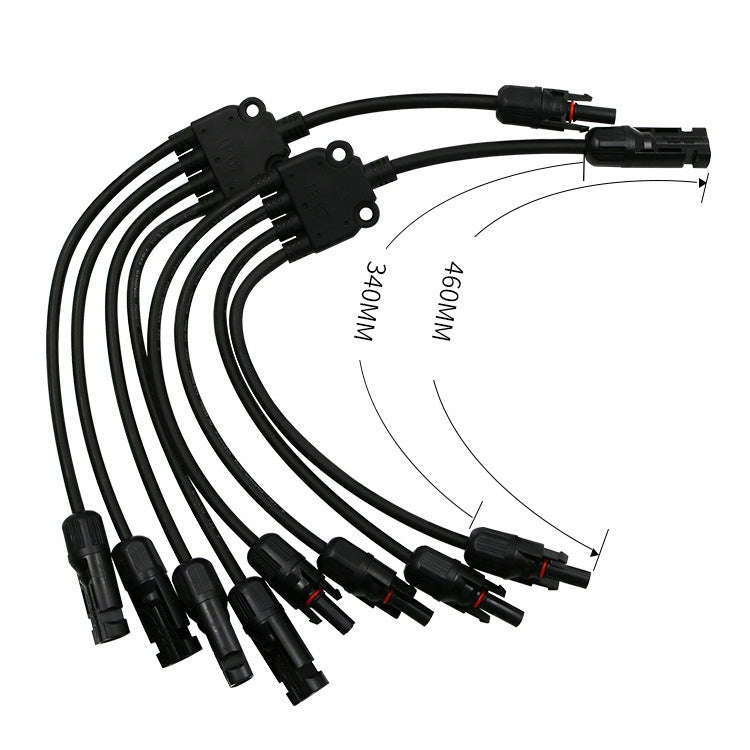 1 Pair MC4 Five-way Y Type MC4 Photovoltaic Connector Solar Branch Connector Solar Panel Male And...