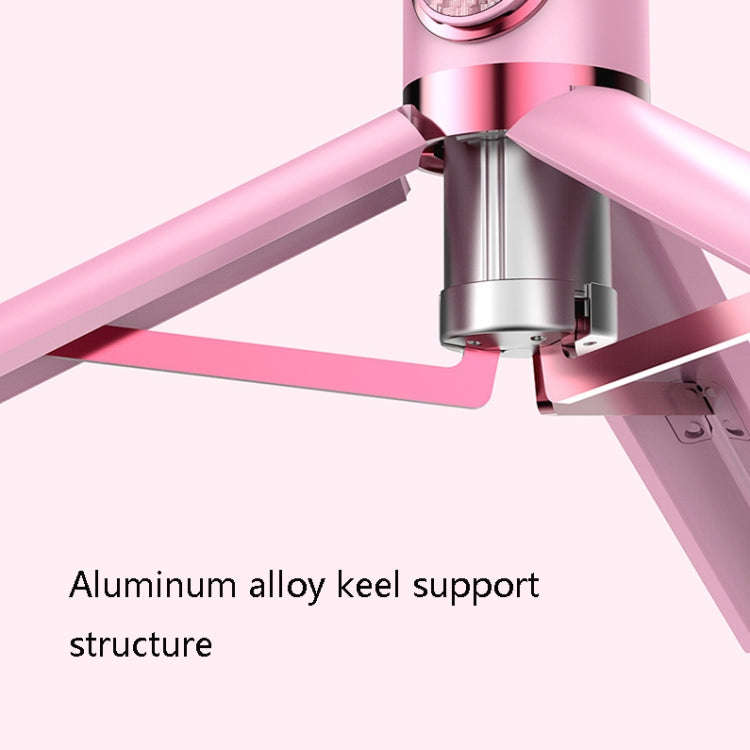 Y202 Bluetooth Selfie Stick With Floor Tripod Stand Mobile Phone Selfie Camera(Pink)