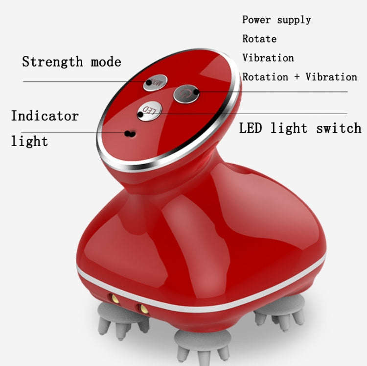 Head Scalp Massager Electric Beauty Instrument Multifunctional Kneading Vibration Physiotherapy I...