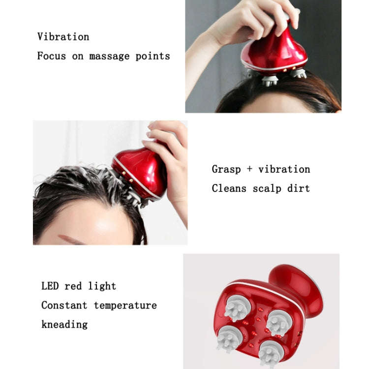 Head Scalp Massager Electric Beauty Instrument Multifunctional Kneading Vibration Physiotherapy I...