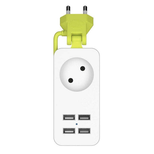 Power Strip 1/2 EU Plug 4 USB Port 1200W 250V 1.5m Cable Wall Portable Multiple Socket EU Plug Ou...