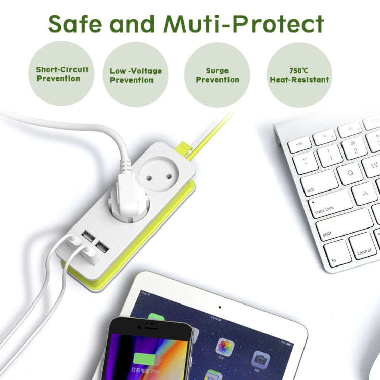 Power Strip 1/2 EU Plug 4 USB Port 1200W 250V 1.5m Cable Wall Portable Multiple Socket EU Plug Ou...