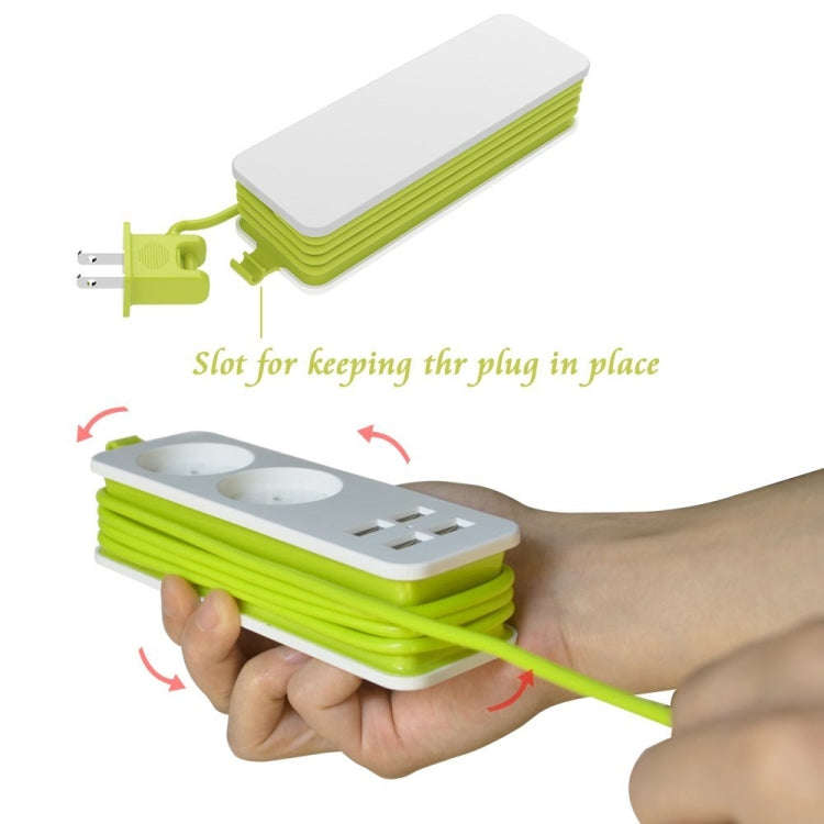 Power Strip 1/2 EU Plug 4 USB Port 1200W 250V 1.5m Cable Wall Portable Multiple Socket EU Plug Ou...