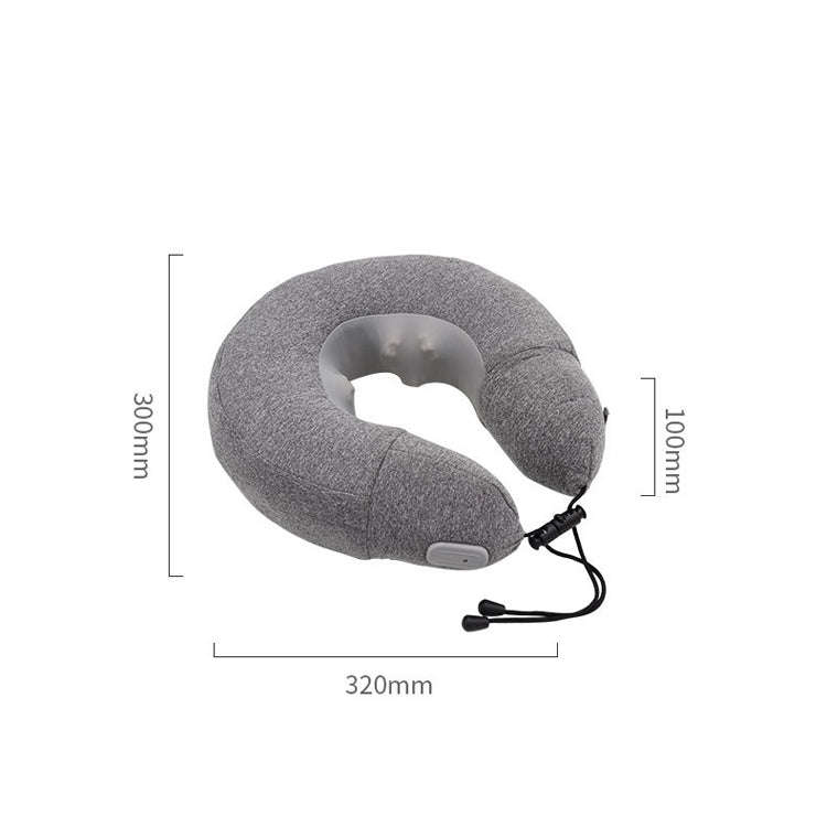 PL60 Neck Massager Cervical Spine Massage Pillow Household Inflatable U-Shaped Neck Pillow(Gray)