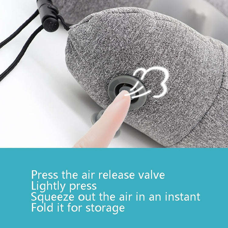 PL60 Neck Massager Cervical Spine Massage Pillow Household Inflatable U-Shaped Neck Pillow(Gray)