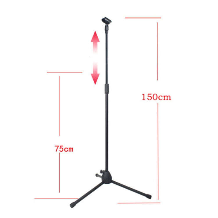 ML01  Live Microphone Lift Stand Floor Microphone Stand Stage Performance Vertical Tripod