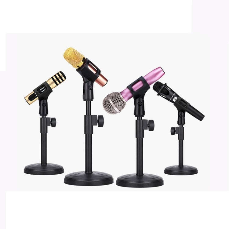 2 PCS Desktop Microphone Stand Desktop Multifunctional Live Microphone Stand  without Lifting (ZM...