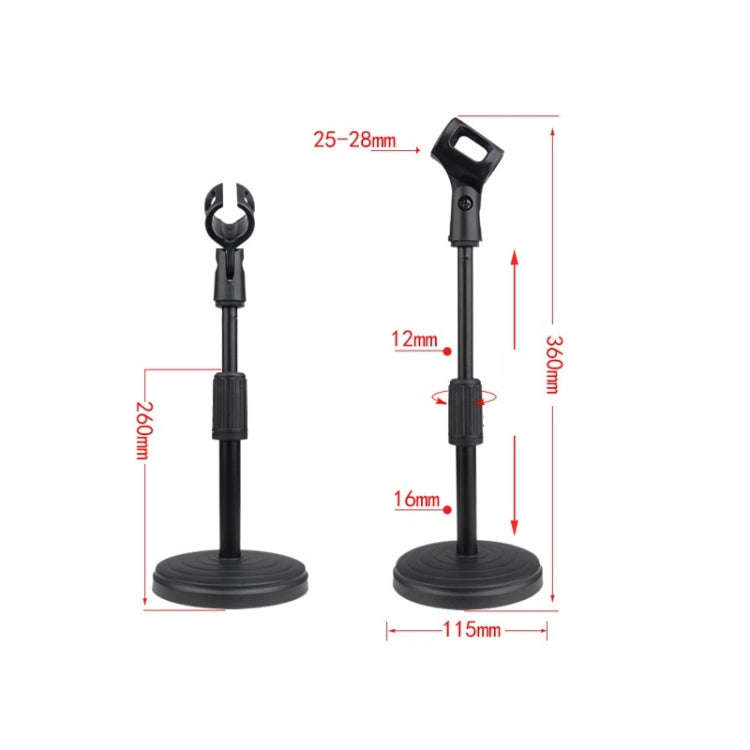 2 PCS Desktop Microphone Stand Desktop Multifunctional Live Microphone Stand with Lifting (ZM-02)