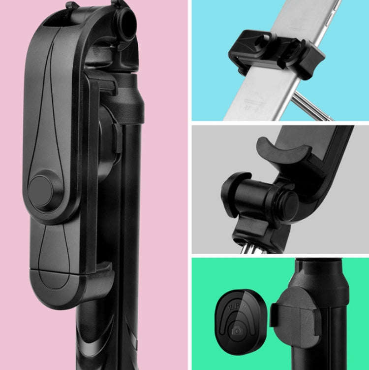 Bluetooth Tripod Selfie Stick Live Mobile Phone Holder(White)