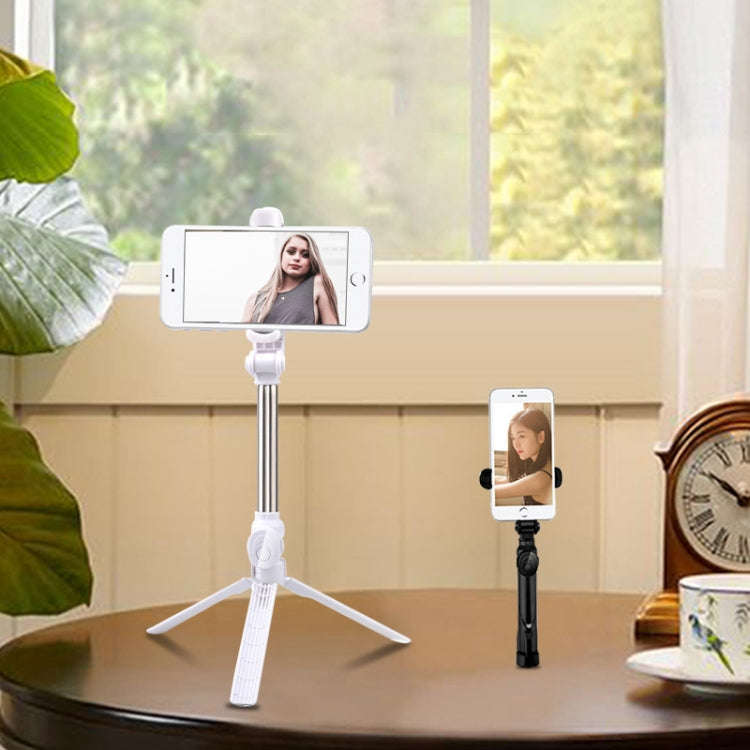 Bluetooth Tripod Selfie Stick Live Mobile Phone Holder(Pink)