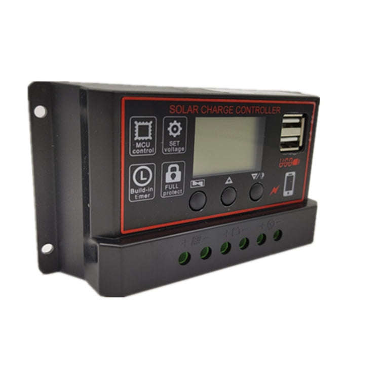 30A 12V24V Simple Solar Controller Light Time Control Solar Charge And Discharge Controller With USB