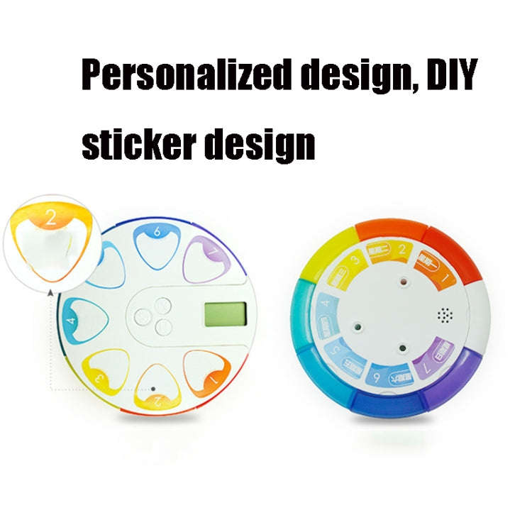 TF217 Portable Timing Reminder Dustproof Plastic Pill Box Pill Storage Box(Colorful)
