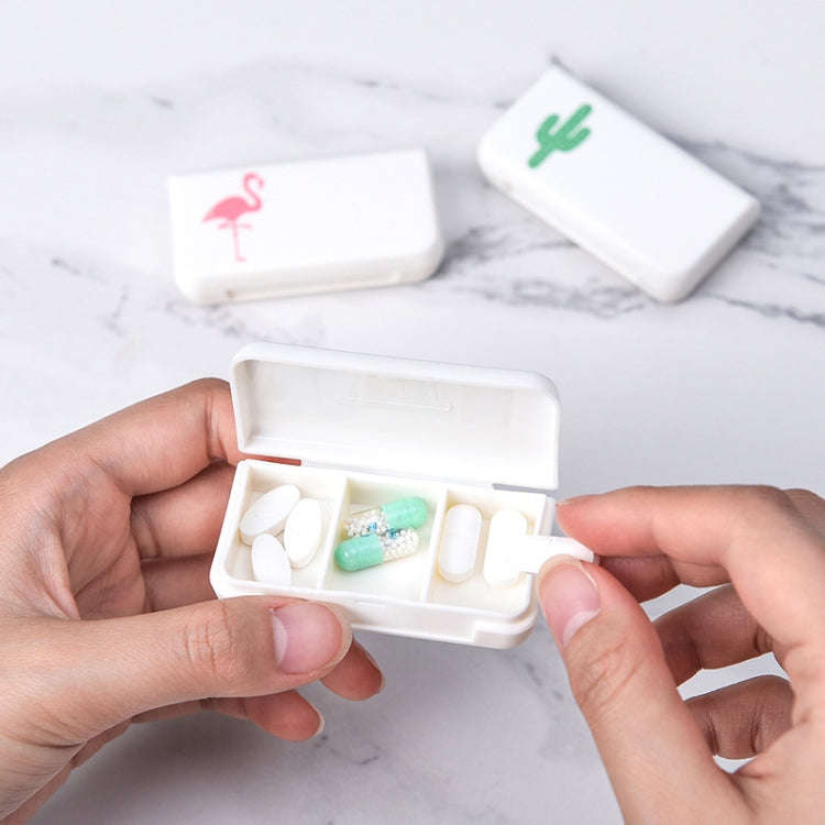 8 PCS Small Portable Moisture-proof Sealed Medicine Box 3 Compartments A Day Medicine Divided(Let...