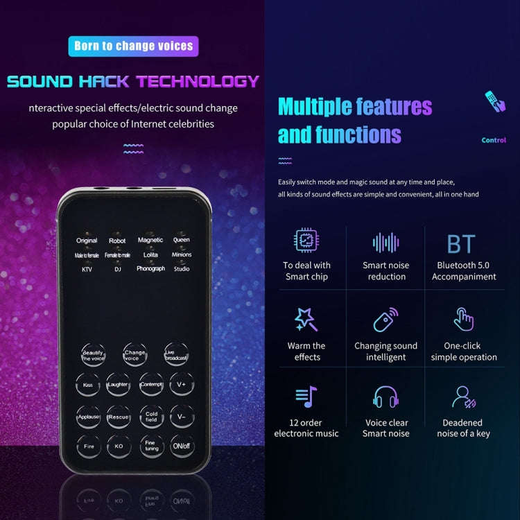 Universal Mini Sound Card Voice Changer For Mobile Phones And Computers